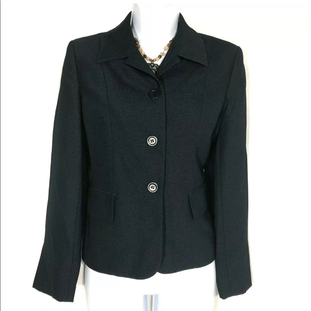 Like New Le Suit Size 6P Womens Blue Blazer Jacket